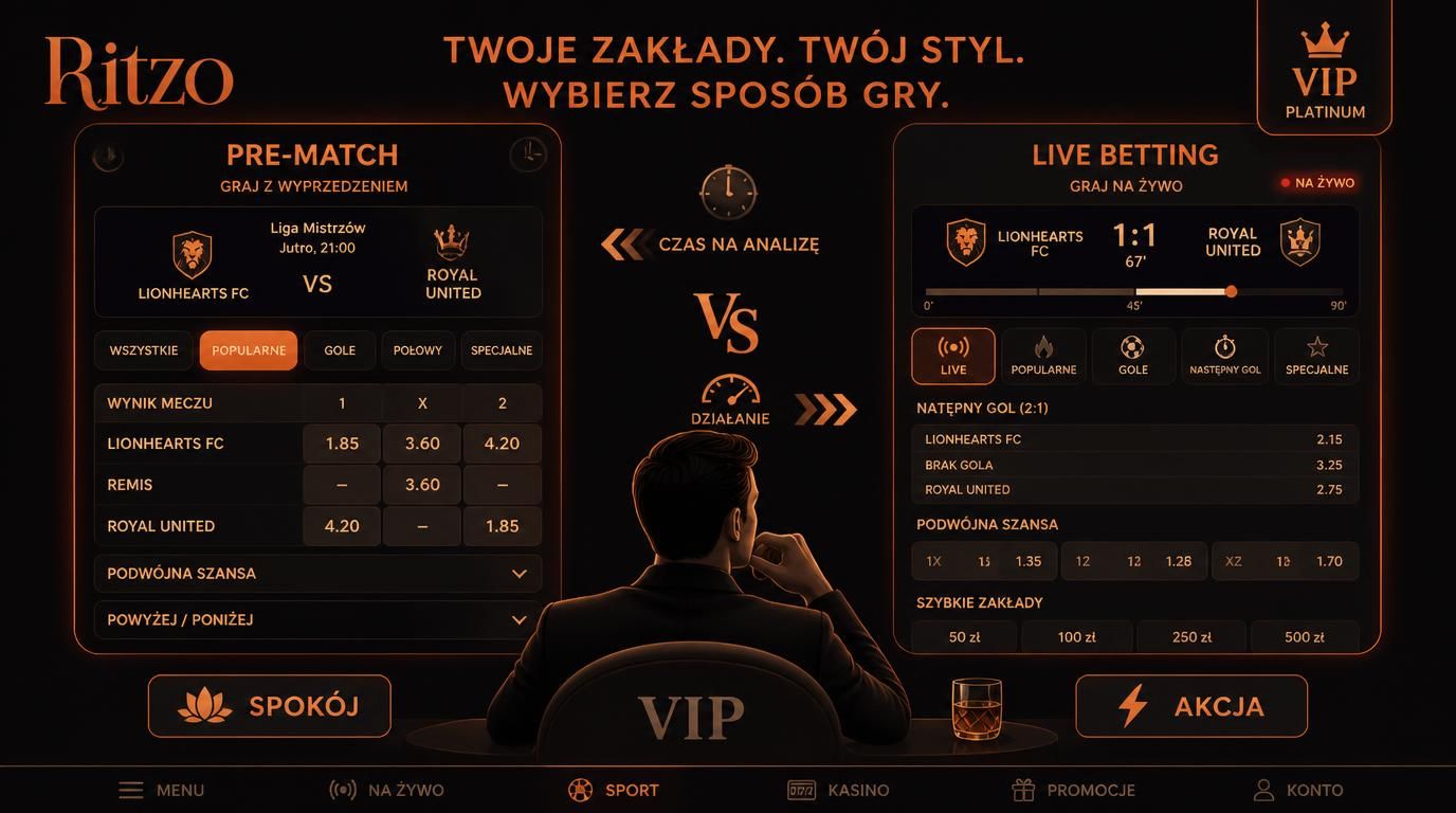 wybor miedzy pre-match i live, tempo i kontrola decyzji
