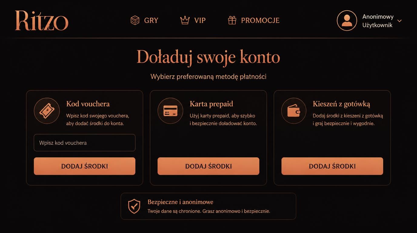 Kod vouchera prepaid, karta prepaid, anonimowy gracz, kasa